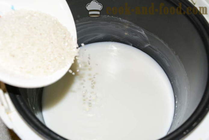 Bubur beras lazat dengan susu di multivarka - bagaimana untuk menghasilkan beras bubur susu, langkah demi langkah resipi foto