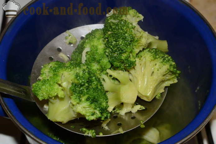 Sayur-sayuran lazat puri daripada brokoli beku - bagaimana untuk memasak puri brokoli, langkah demi langkah resipi foto