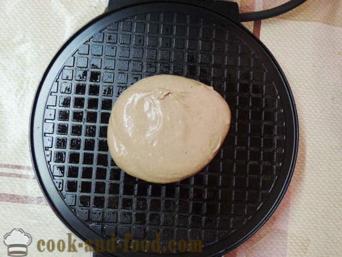 Buatan sendiri coklat wafel rangup - bagaimana untuk membuat wafel dalam besi omongan, langkah demi langkah resipi foto