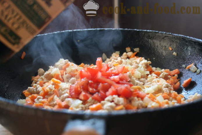 Stew dengan lentil, sayur-sayuran dan sos - bagaimana untuk memasak kacang merah dengan daging dan sos, langkah demi langkah resipi foto
