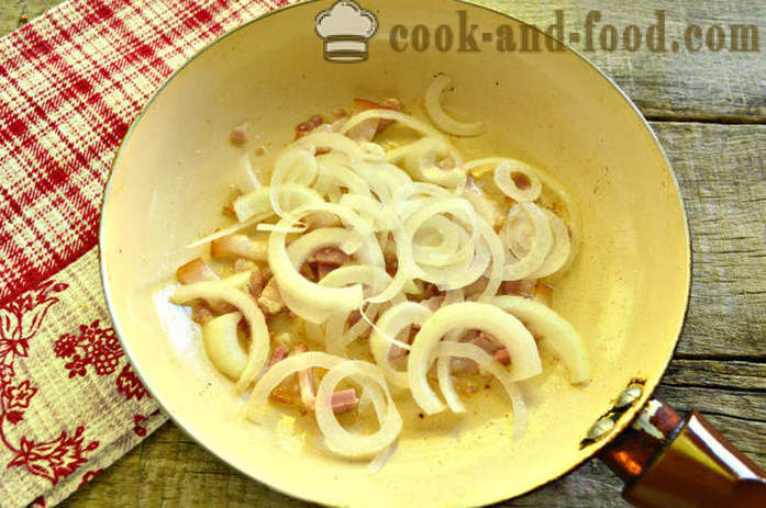 Bakar kentang dengan daging - seperti kentang rebus dalam kuali, langkah demi langkah resipi foto