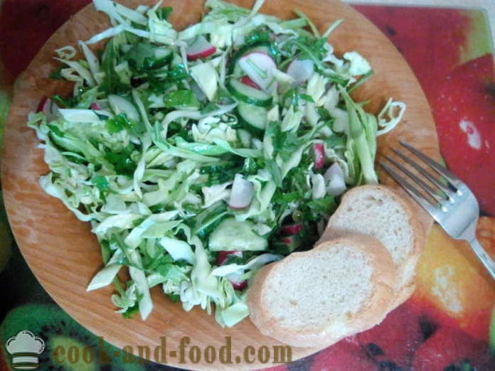 Salad paling lazat dengan arugula dan sayur-sayuran - bagaimana untuk menyediakan salad arugula, langkah demi langkah resipi foto