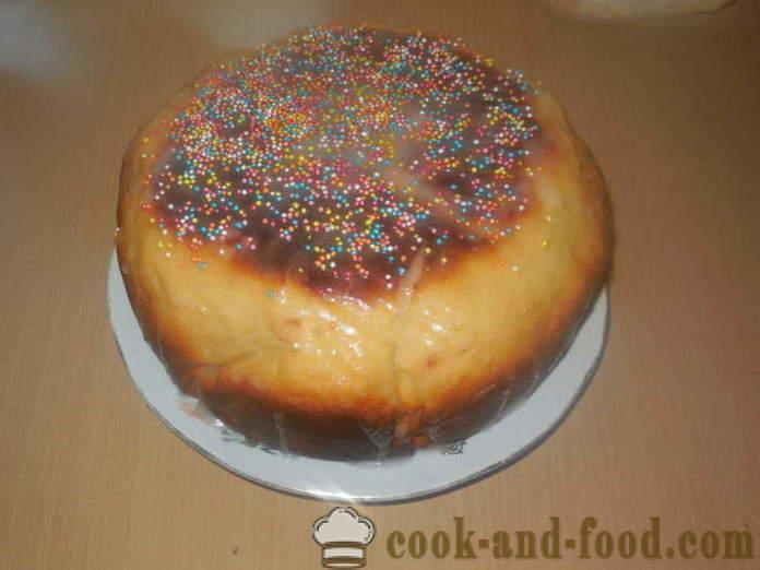 Mudah multivarka Paskah kek dengan krim dan susu cair - bagaimana untuk membakar kek dalam multivarka, langkah demi langkah kek resipi mudah dan foto
