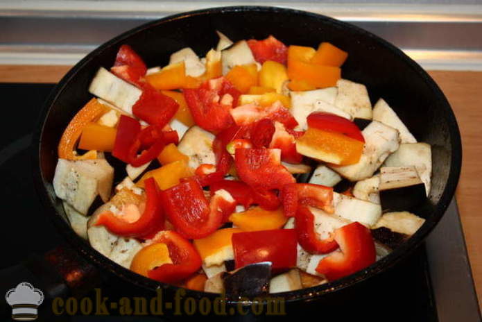 Membakar salad sayur-sayuran panas dengan terung - bagaimana untuk memasak salad sayur-sayuran panas, resipi poshagovіy dengan gambar