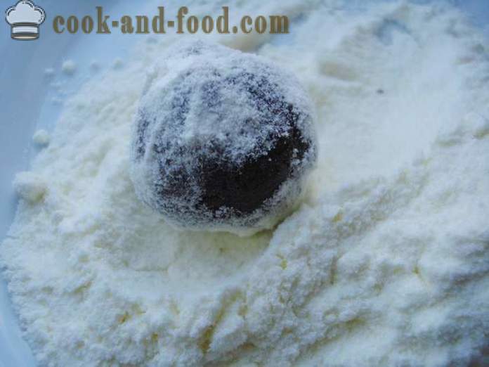 Truffle gula-gula buatan sendiri susu tepung - bagaimana untuk membuat gula-gula susu tepung, langkah demi langkah resipi foto