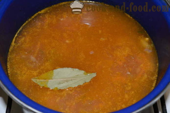 Sup kentang dengan bebola daging beku dan timun jeruk - bagaimana untuk memasak sup kentang dengan bebola daging, dengan langkah demi langkah resipi foto