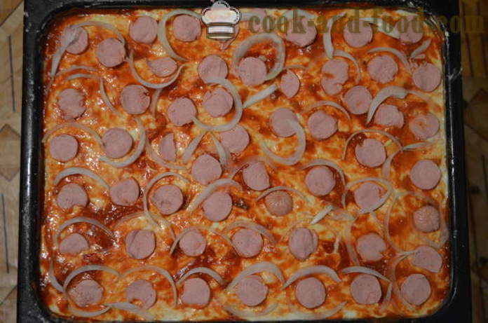 Luar pizza pai - bagaimana untuk memasak pizza-pai, satu langkah demi langkah resipi foto