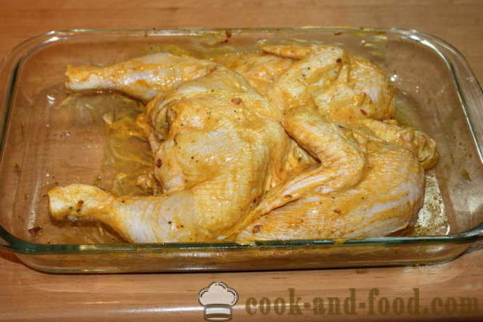 Ayam bakar dalam oven - ayam yang lazat dibakar di dalam oven, dengan langkah demi langkah resipi foto