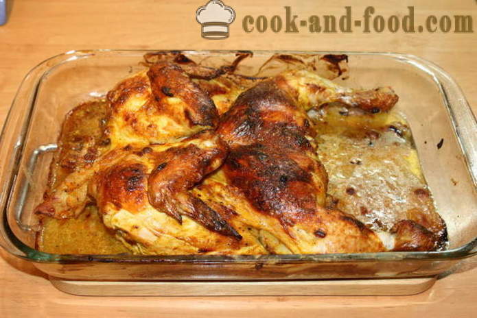 Ayam bakar dalam oven - ayam yang lazat dibakar di dalam oven, dengan langkah demi langkah resipi foto