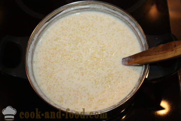 Millet bubur susu dan pisang - bagaimana untuk memasak bubur sekoi dengan susu dengan betul, langkah demi langkah resipi foto
