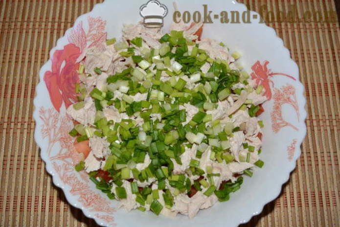 A salad lazat dengan alpukat dan dada ayam - bagaimana untuk menyediakan salad dengan alpukat dan ayam, dengan langkah demi langkah resipi foto