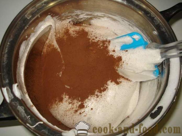 Meringue coklat dengan kacang - bagaimana untuk membuat meringue coklat di rumah, langkah demi langkah resipi foto
