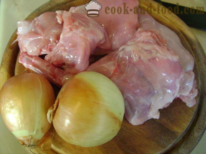 Arnab tumis dalam krim - bagaimana untuk memasak rebus arnab dalam krim masam, langkah demi langkah resipi foto