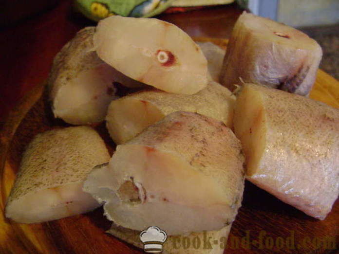 Resipi brotoly lazat rebus dengan bawang dan sayur-sayuran - memasak ikan brotola bawah mayonis, langkah demi langkah resipi foto