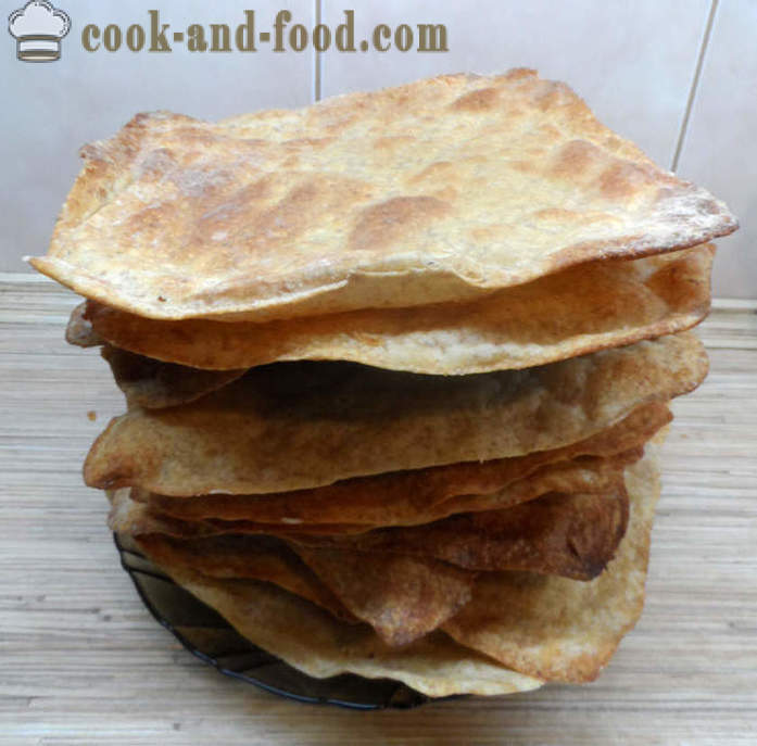 Chapati - kek India - bagaimana untuk membuat chapatis di rumah, langkah demi langkah resipi foto