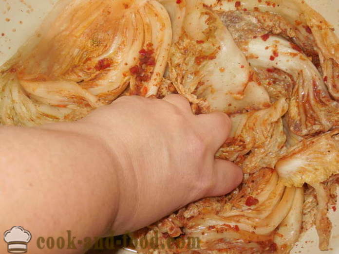 Cina kubis kimchi di Korea - bagaimana untuk membuat kimchi di rumah, langkah demi langkah resipi foto