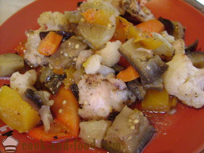 Fillet ayam dengan sayur-sayuran dalam ketuhar - bagaimana untuk memasak ayam dengan sayur-sayuran, langkah demi langkah resipi foto