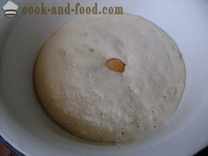 Doh yis untuk pai goreng dengan susu - bagaimana untuk menyediakan doh yis untuk pai, goreng, dengan langkah demi langkah resipi foto