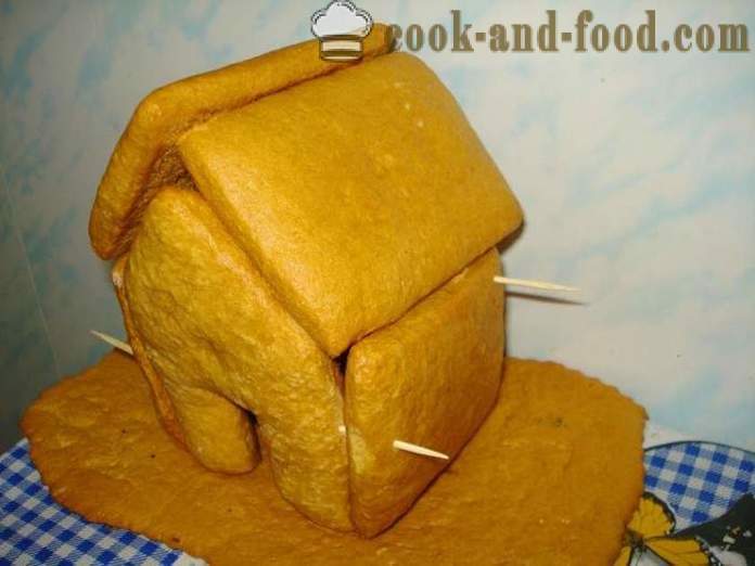 Rumah roti halia roti halia doh dengan tangan anda - bagaimana untuk membuat sebuah rumah roti halia di rumah, langkah demi langkah resipi foto