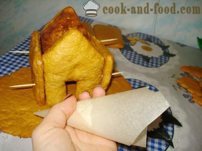 Rumah roti halia roti halia doh dengan tangan anda - bagaimana untuk membuat sebuah rumah roti halia di rumah, langkah demi langkah resipi foto