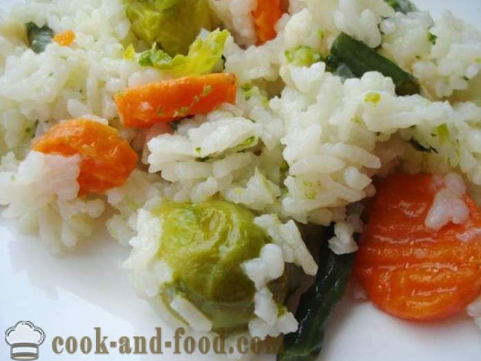 Nasi dengan sayur-sayuran dalam multivarka - bagaimana untuk memasak nasi dengan sayur-sayuran dalam multivarka, langkah demi langkah resipi foto