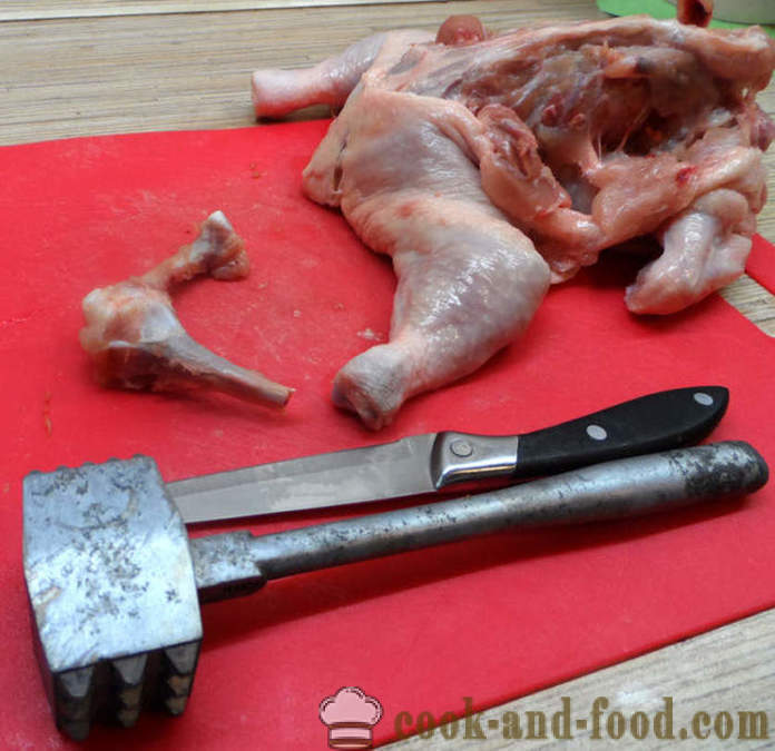 Ayam disumbat tanpa tulang dalam ketuhar - bagaimana untuk memasak ayam disumbat tanpa tulang, langkah demi langkah resipi foto