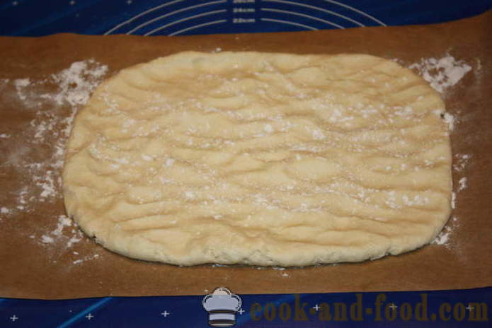 Puff pastry puff tergesa-gesa - bagaimana untuk membuat pastri puff tidak beragi cepat, langkah demi langkah resipi dengan Phot