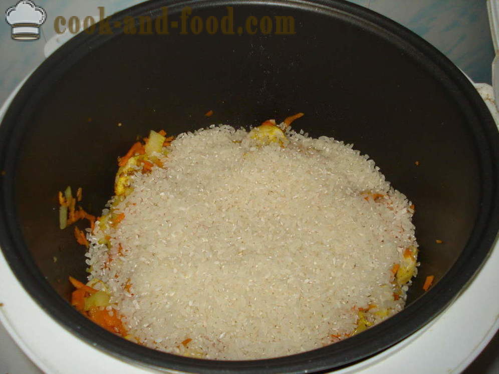 Pilaf dengan ayam dalam multivarka - bagaimana untuk memasak risotto dengan ayam dalam multivarka, langkah demi langkah resipi foto
