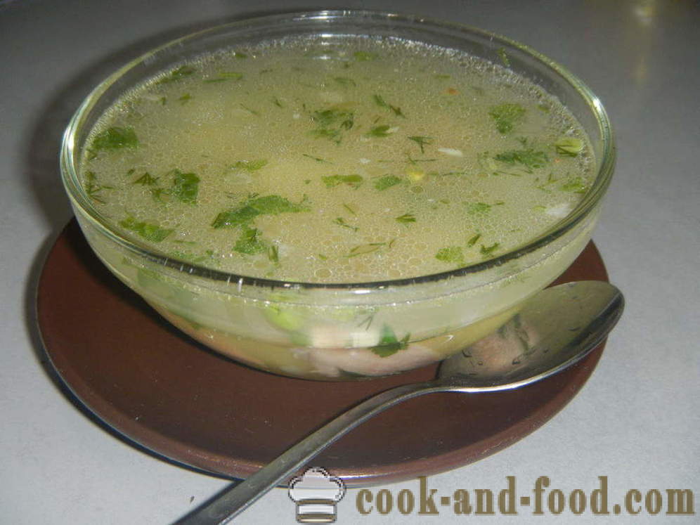 Sup ayam dengan kacang hijau - bagaimana untuk memasak sup dengan kacang hijau beku atau segar, dengan langkah demi langkah resipi foto