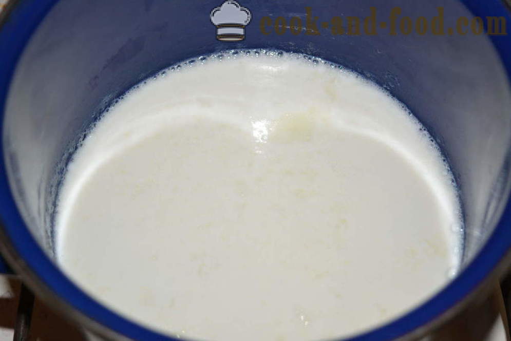 Vermicelli susu untuk kanak-kanak - bagaimana untuk menghasilkan mi susu dalam kuali, langkah demi langkah resipi foto