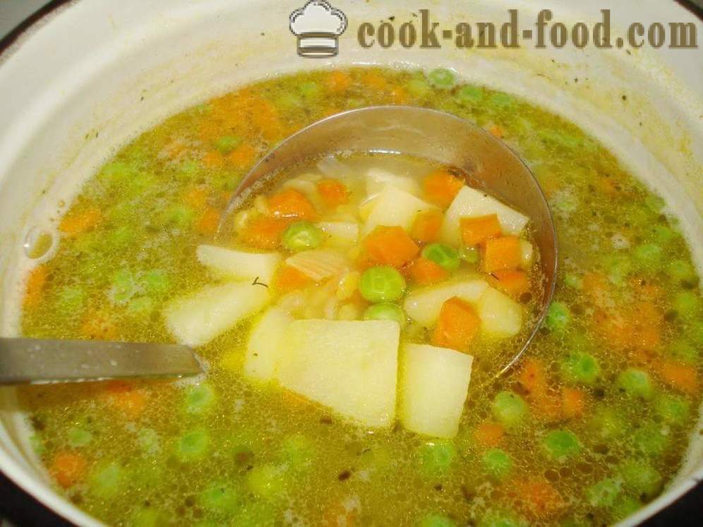 Sup kacang kurus dengan kacang hijau - bagaimana untuk memasak sup kacang Lenten cepat, langkah demi langkah resipi foto