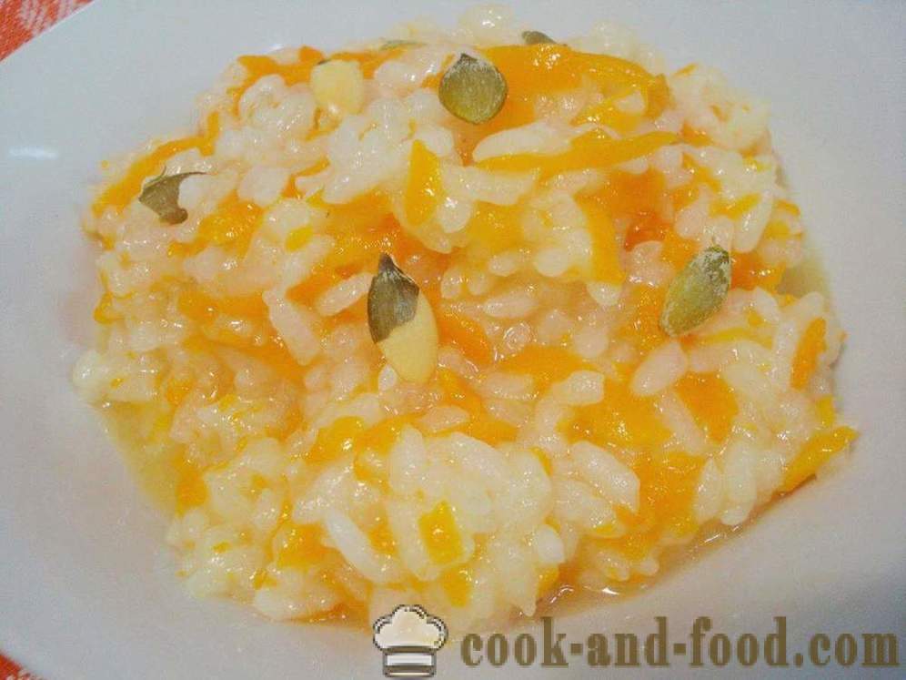 Labu bubur beras dan biji bunga matahari - bagaimana untuk memasak bubur labu yang lazat, langkah demi langkah resipi foto
