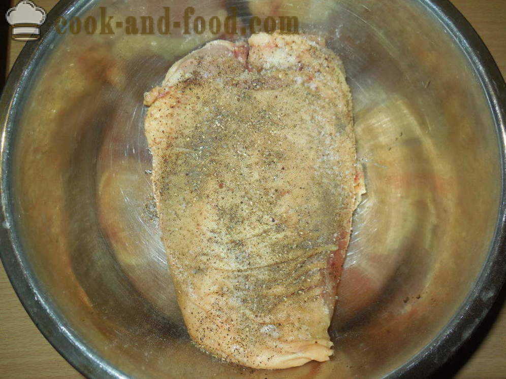 Dada ayam berair dibakar di dalam oven - bagaimana untuk memasak dada ayam di dalam oven, dengan langkah demi langkah resipi foto