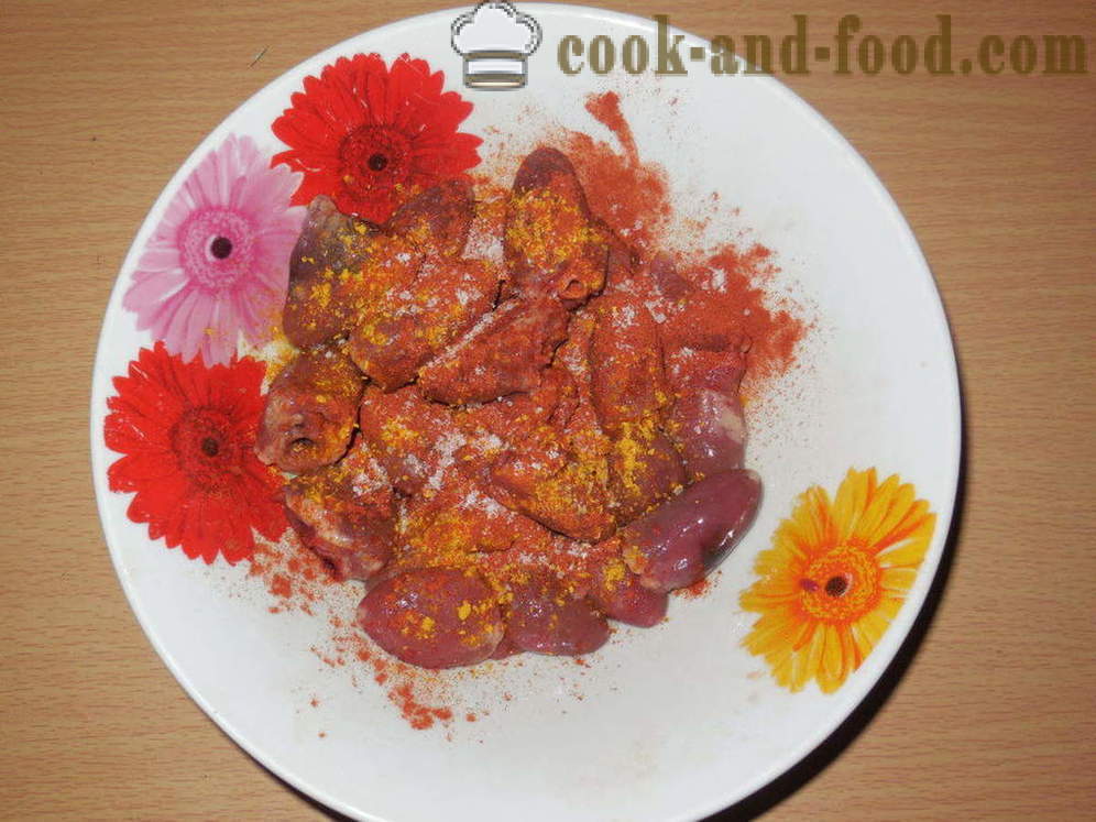 Shish kebab pada lidi hati ayam - bagaimana untuk memasak kebab lazat hati ayam, langkah demi langkah resipi foto