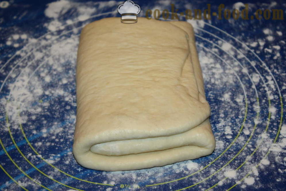 Yis puff pastri croissant - bagaimana untuk membuat puff pastri croissant, langkah demi langkah resipi foto