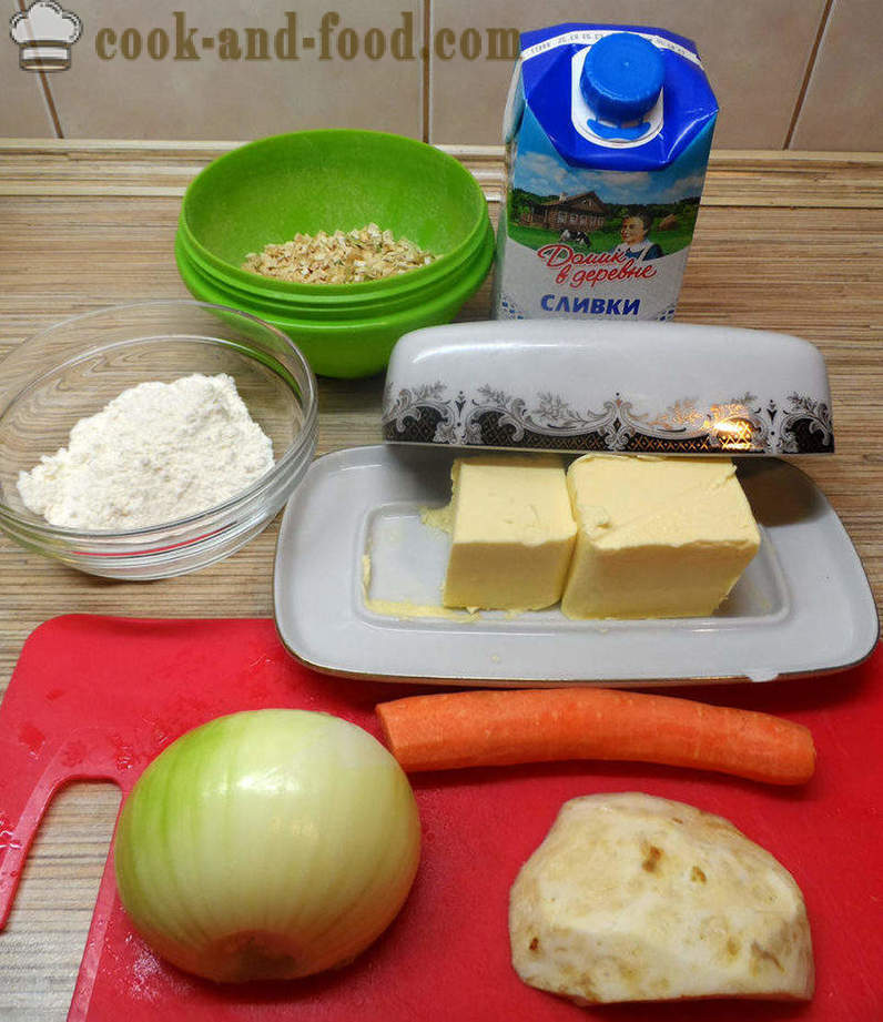 Croquettes bawah sos bechamel dalam oven - bagaimana untuk memasak bebola daging dengan kentang dan krim kuah, langkah demi langkah resipi foto