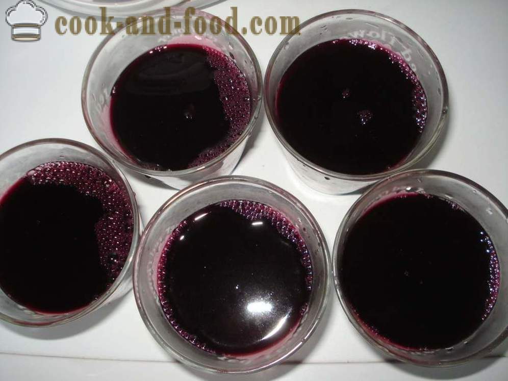 Jeli anggur dengan gelatin - bagaimana untuk membuat jeli dari anggur di rumah, langkah demi langkah resipi foto
