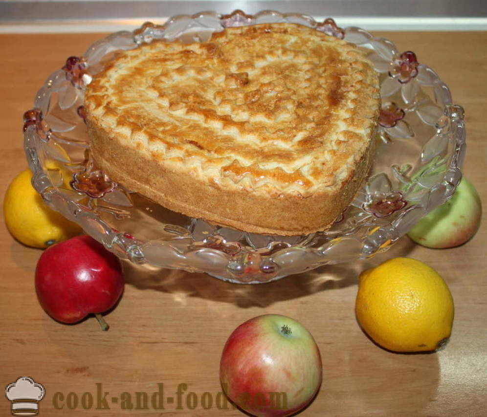 Tertutup epal pai doh - bagaimana untuk membuat doh pai, langkah demi langkah resipi foto