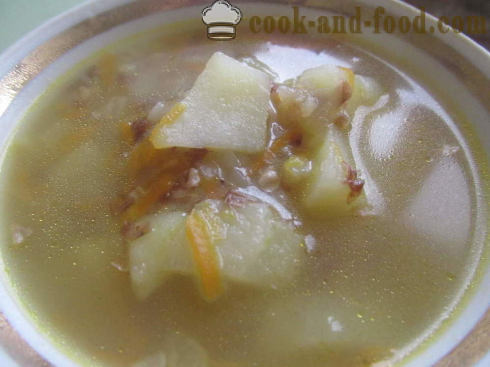 Sup soba dengan sup ayam - bagaimana untuk memasak sup soba dengan sup ayam, langkah demi langkah resipi foto