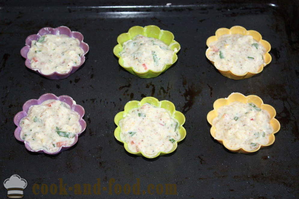 Muffins Zucchini dengan keju dalam ketuhar - bagaimana untuk memasak mufin zucchini, langkah demi langkah resipi foto