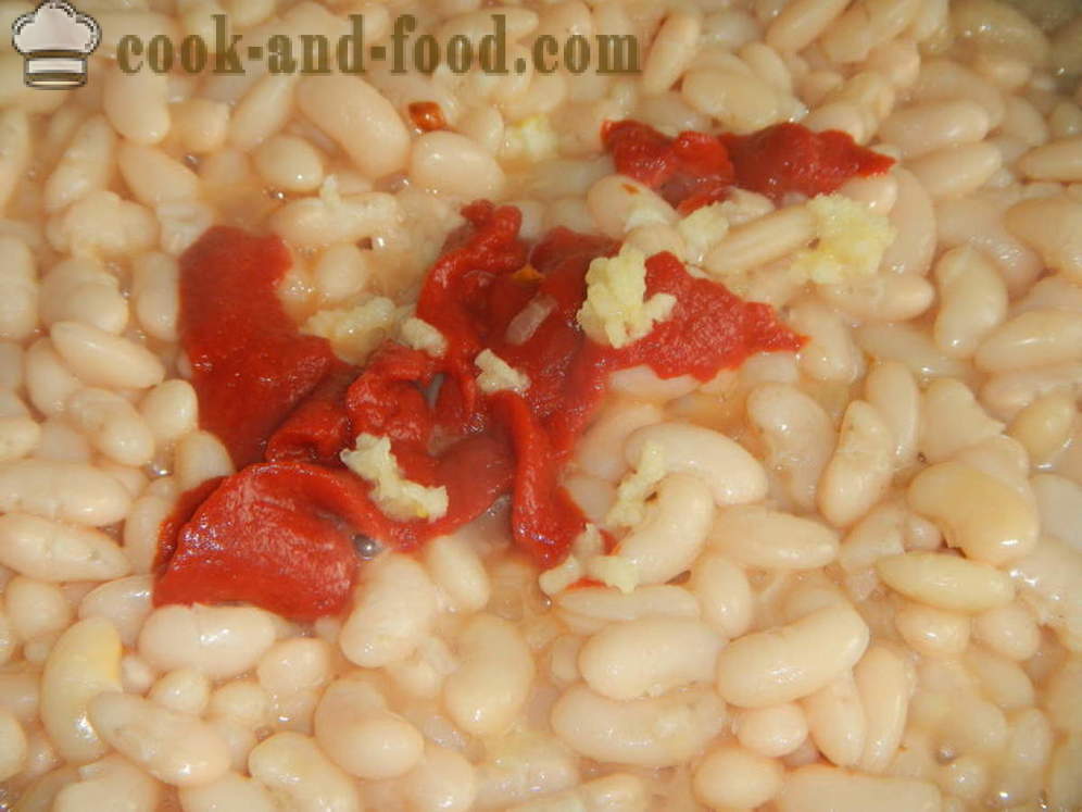 Lobio atau kacang panggang dalam sos tomato - bagaimana untuk memasak lobio biji, langkah demi langkah resipi foto