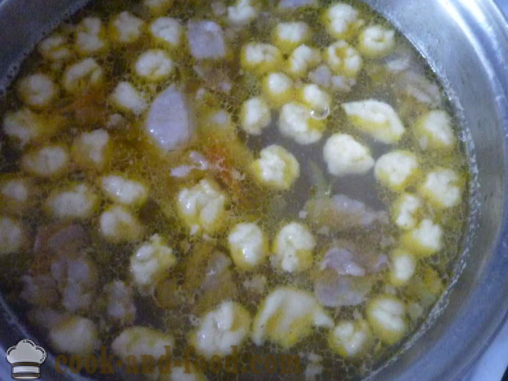 Sup lazat dengan ladu dalam kuahnya - langkah demi langkah, bagaimana untuk memasak sup dengan ladu, resipi dengan gambar