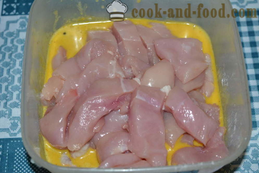 Dada ayam lazat goreng dalam kuali - bagaimana untuk memasak dada ayam berair dalam kuali, langkah demi langkah resipi foto