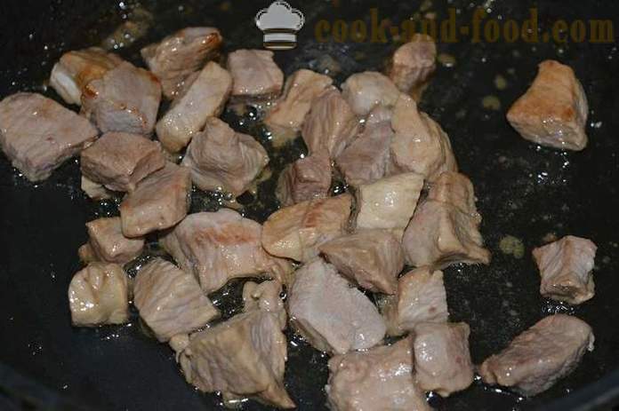 Soba lazat dengan daging dalam kuali - bagaimana untuk memasak soba bubur dengan daging, langkah demi langkah resipi foto