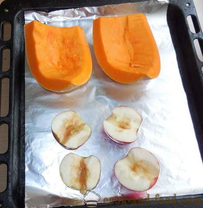 Madu pencuci mulut dibakar labu, epal dan kacang - bagaimana untuk memasak pencuci mulut resipi labu dengan gambar