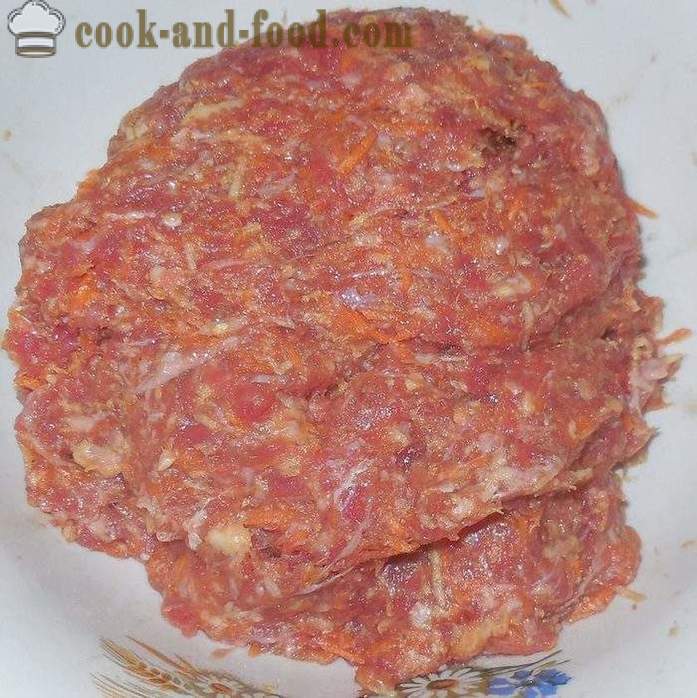 Patties lazat daging cincang: daging babi, daging lembu, lobak merah dan bawang putih - bagaimana untuk memasak cutlets daging, langkah demi langkah resipi foto