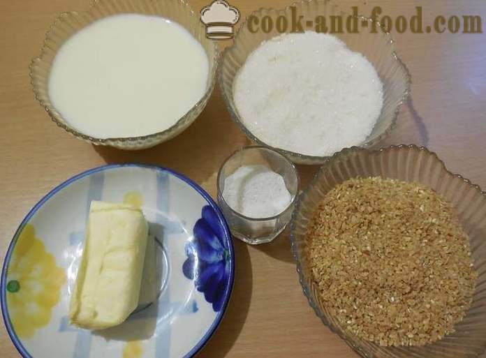 Bagaimana untuk memasak bijirin gandum dengan susu - langkah demi langkah resipi foto