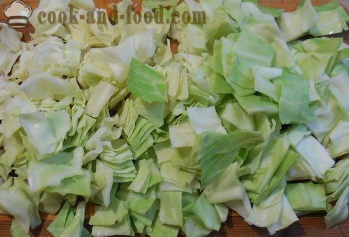 Rebus sayur-sayuran dengan zucchini, kubis dan kentang dalam multivarka - bagaimana untuk memasak stew sayur-sayuran - resipi langkah demi langkah, dengan gambar