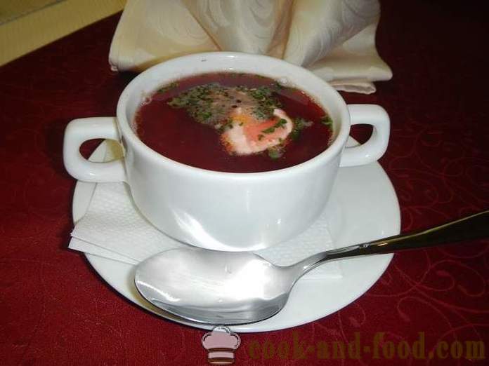 Borscht merah klasik dengan bit dan daging - bagaimana untuk memasak sup - langkah demi langkah resipi dengan gambar Ukraine borsch