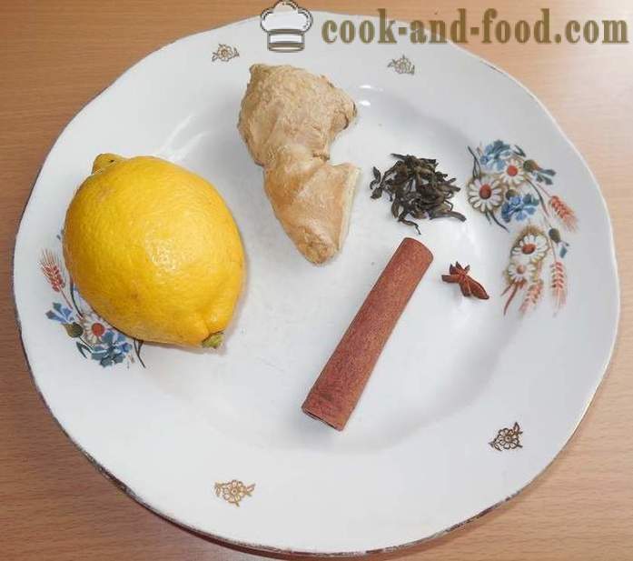 Teh hijau dengan halia, lemon, madu dan rempah - bagaimana untuk menghasilkan resipi teh halia dengan gambar.